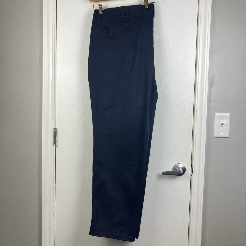 NWT Bulwark FR Navy Blue Utility Work Pants PEW2NV1 CAT2 2112 sz 48x36U Unhemmed